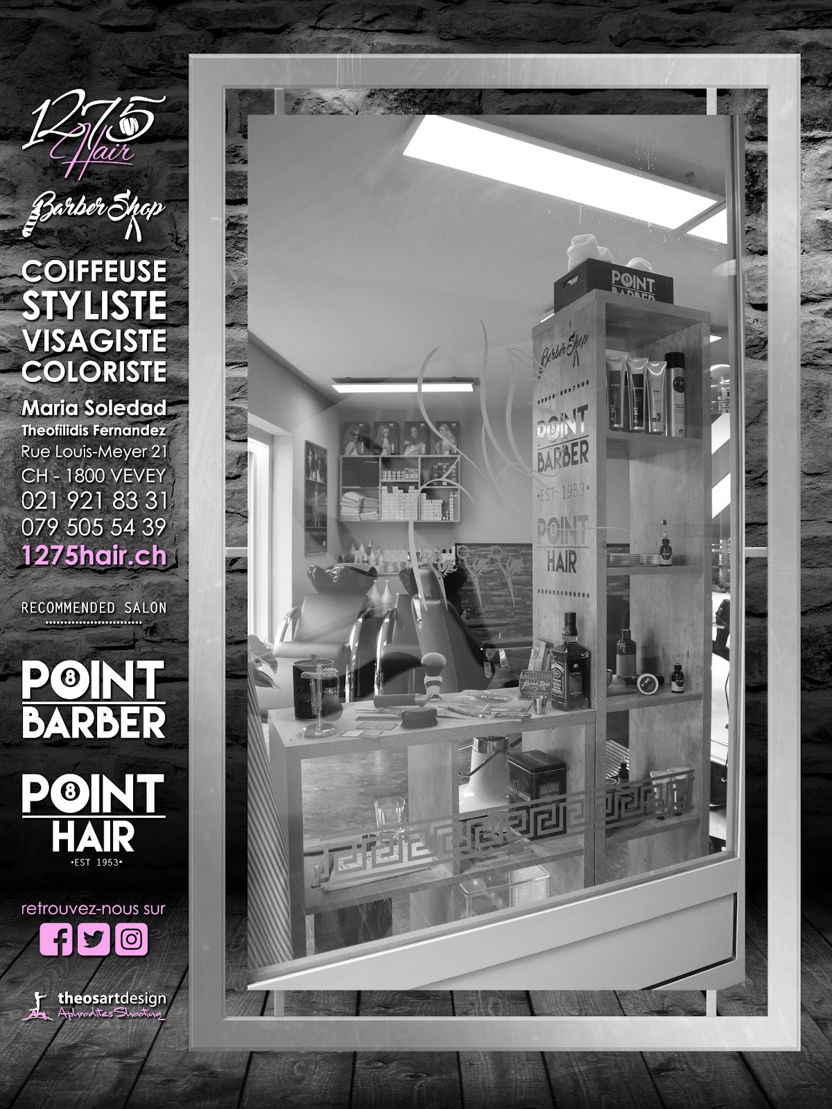 Produits de coiffure proposés au salon